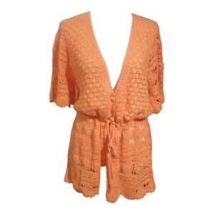 Liz Claiborn large peach bathing suit cover-up